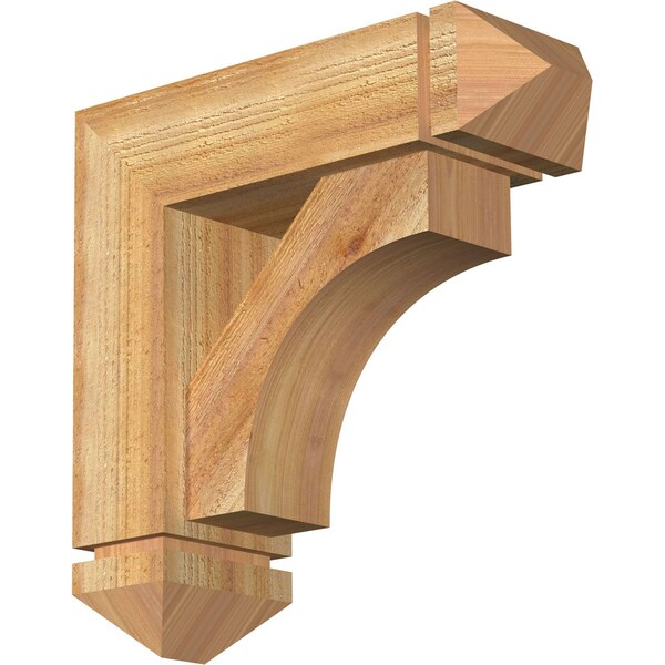 Ekena Millwork Westlake Arts and Crafts Rough Sawn Bracket w/ Offset Brace, Western Red Cedar, 6"W x 18"D x 18"H BKT0604X18X18WTL03RWR - main